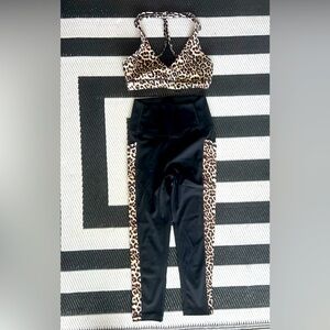 Zyia cheetah print sports bra size Small and size 2 Zyia cheetah print capri